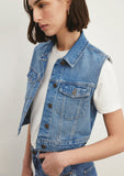 Rona Mid Blue Classic Denim Jean Vest