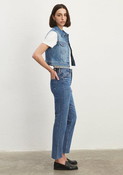 Rona Mid Blue Classic Denim Jean Vest