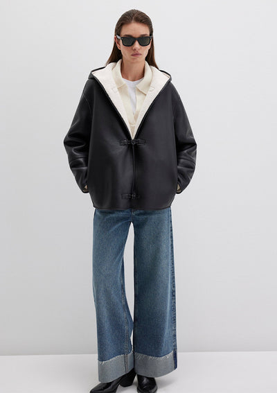 Black Faux Leather Jacket