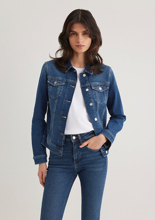 Daisy Dark Brushed 90s Jean Jacket