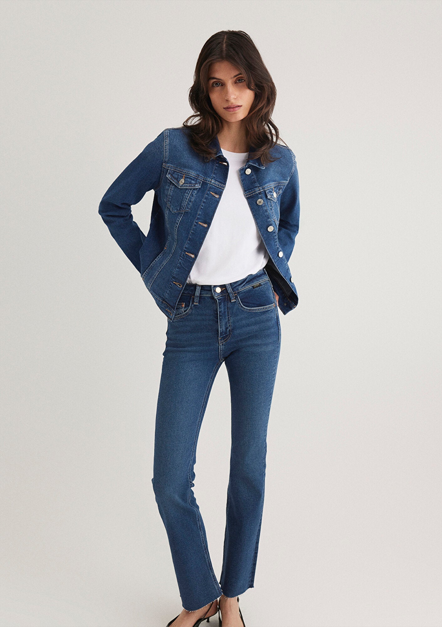 Daisy Dark Brushed 90s Jean Jacket