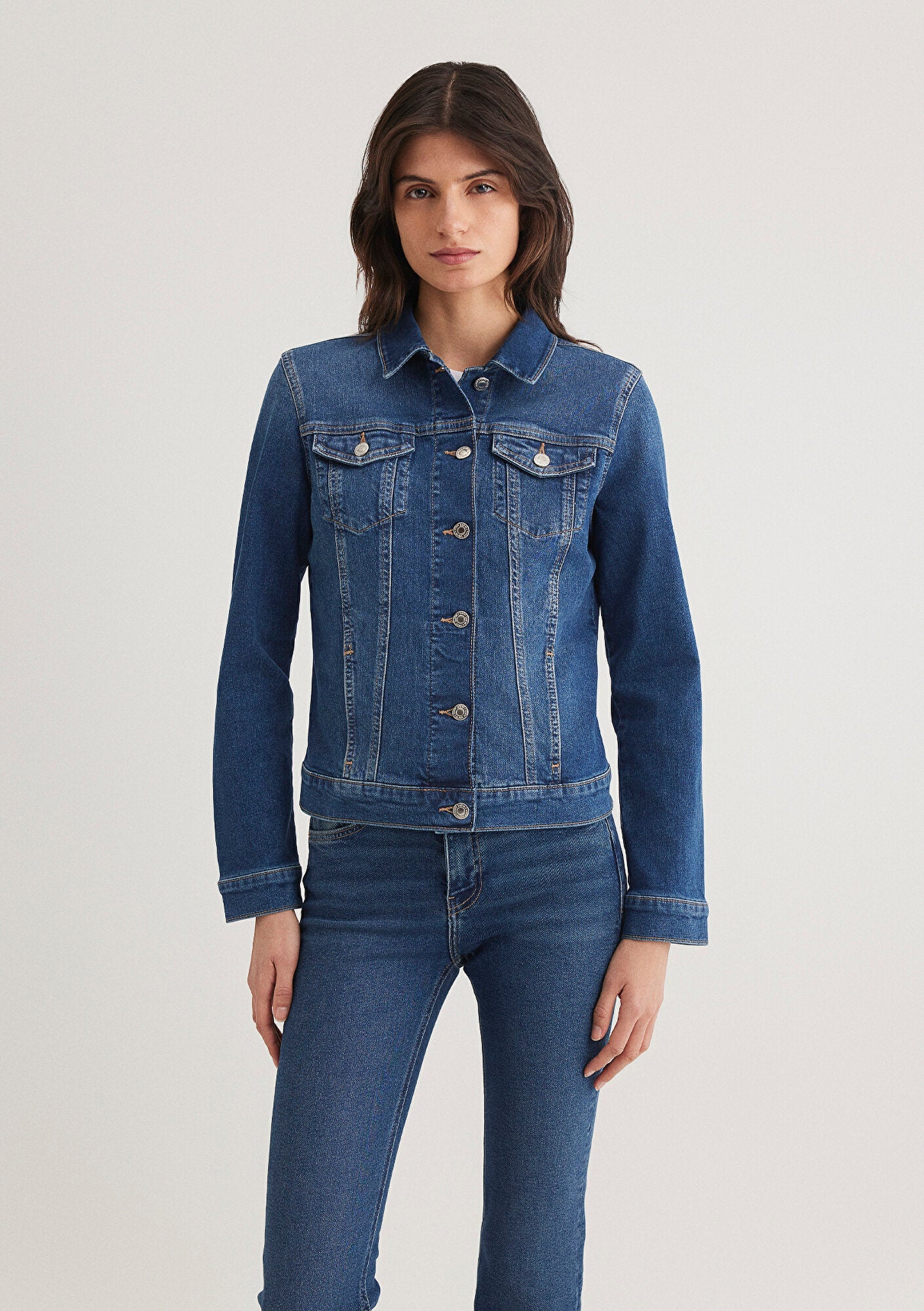 Daisy Dark Brushed 90s Jean Jacket