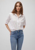 Flower Printed White Shirt