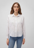 Flower Printed White Shirt