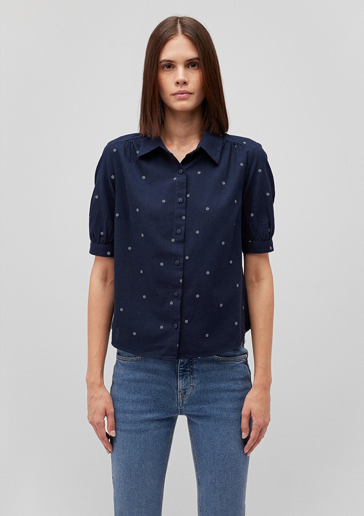 Mini Printed Navy Shirt