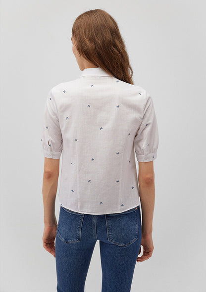 Mini Printed White Shirt