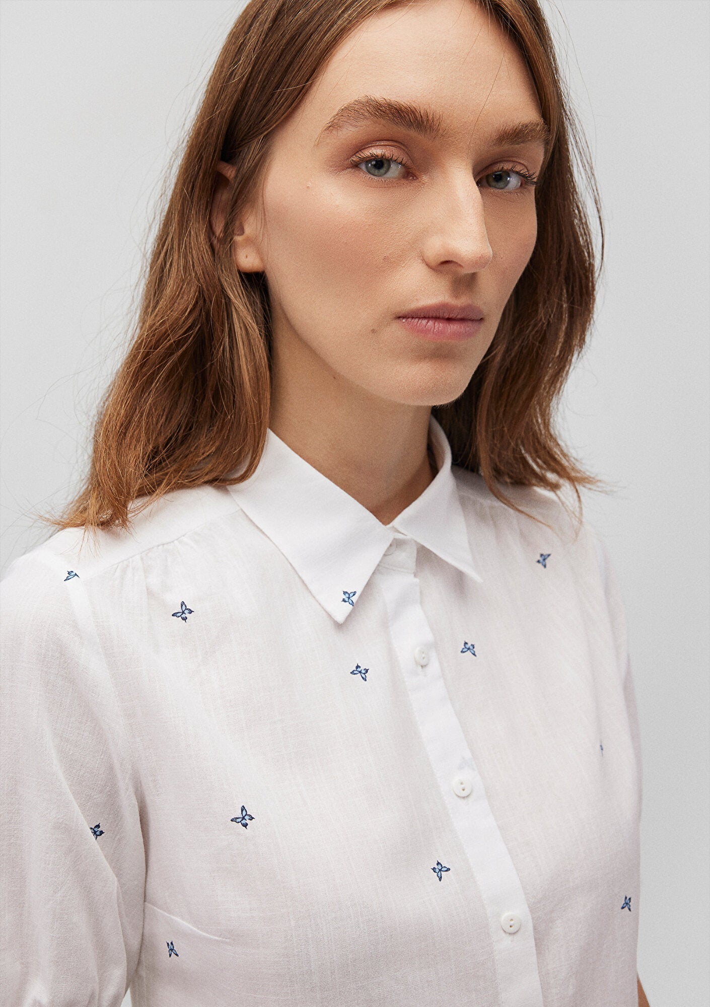Mini Printed White Shirt