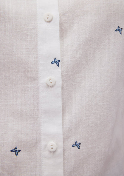 Mini Printed White Shirt