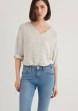 Linen Mix Striped Blouse