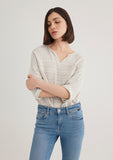 Linen Mix Striped Blouse
