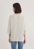 Linen Mix Striped Blouse