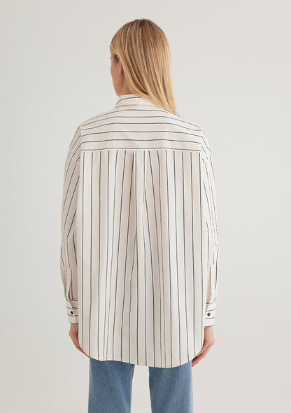 Striped White Shirt