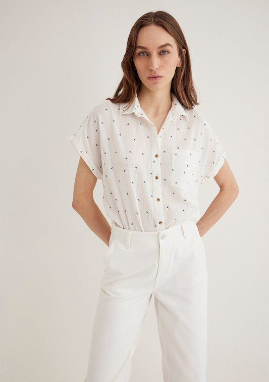 Mini Printed Ecru Shirt