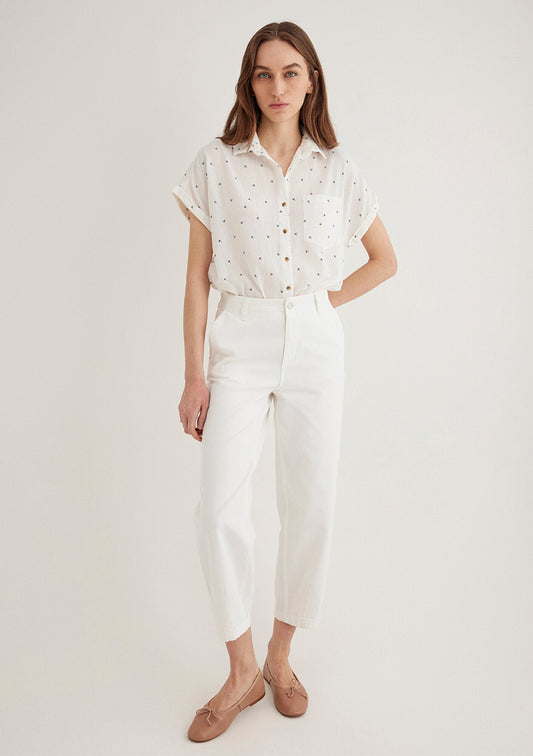 Mini Printed Ecru Shirt