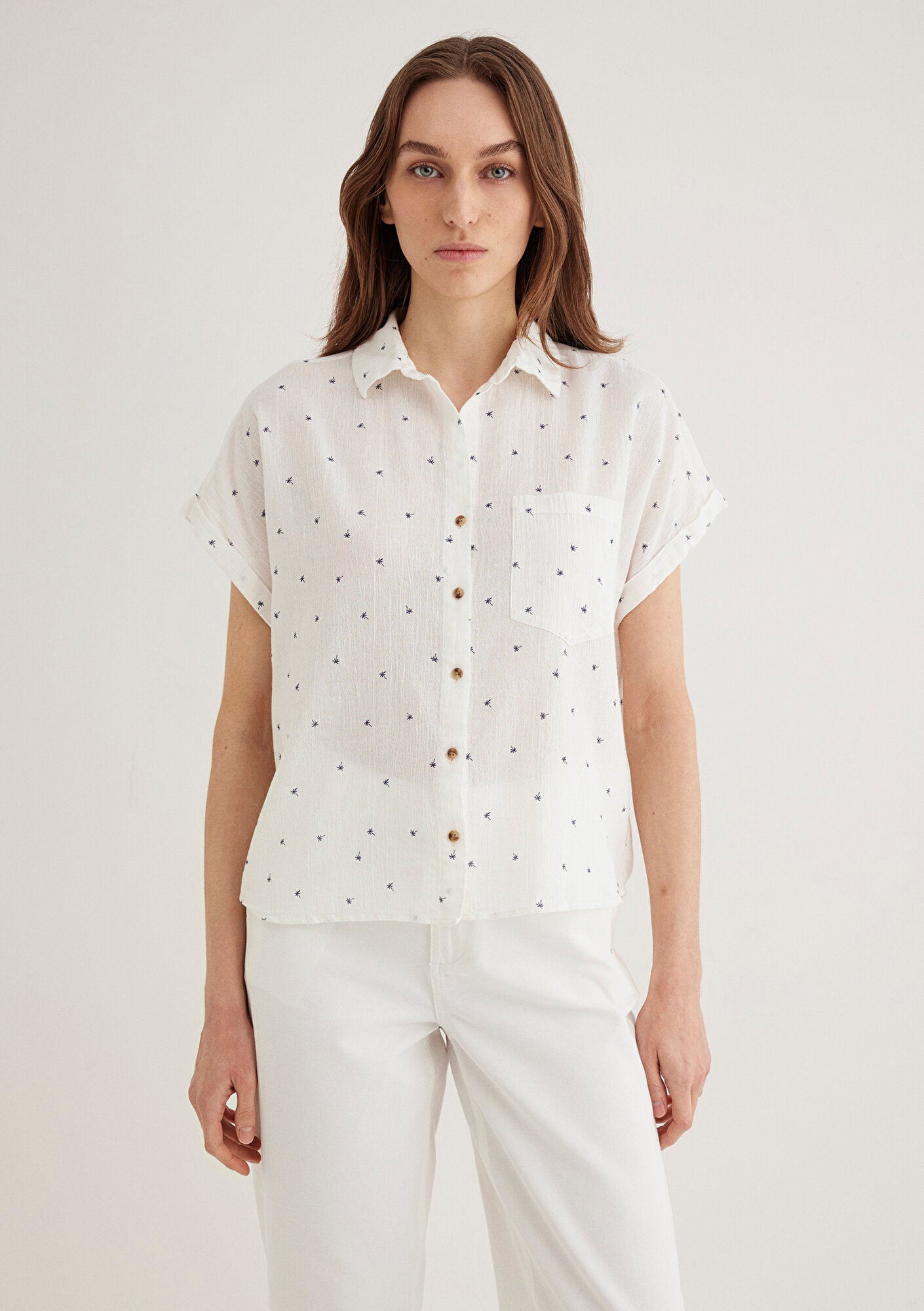 Mini Printed Ecru Shirt