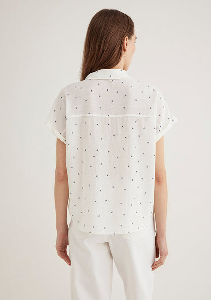 Mini Printed Ecru Shirt