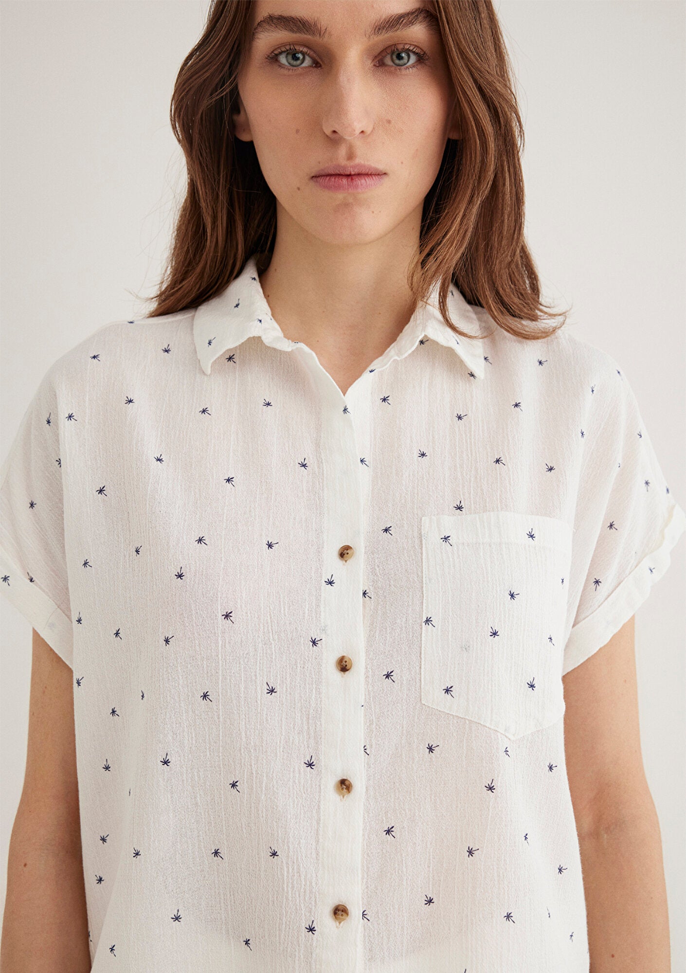Mini Printed Ecru Shirt