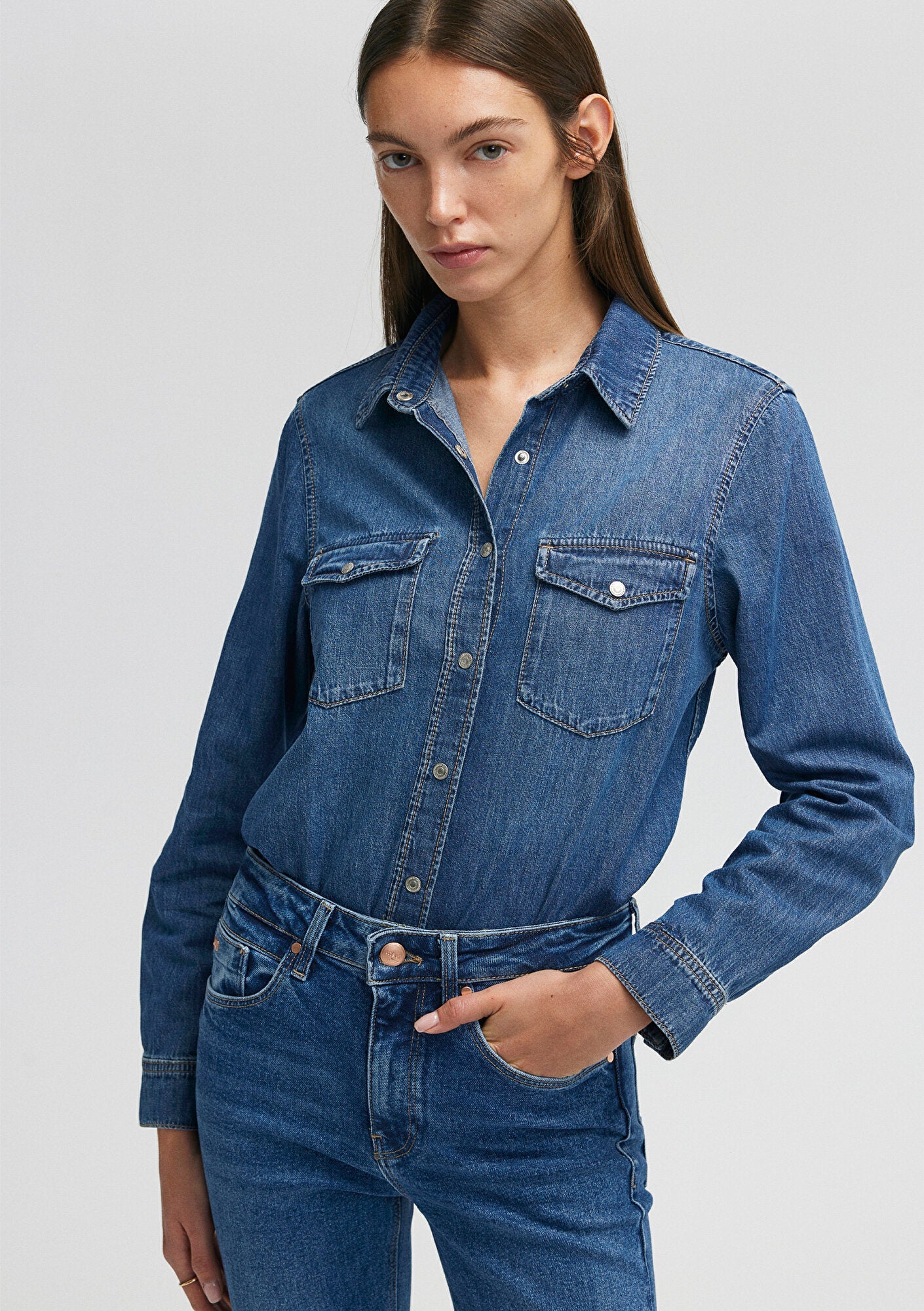 Merida Dark Blue Denim Jean Shirt