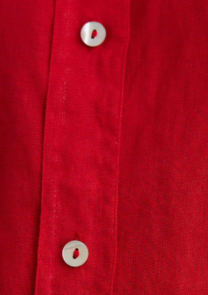 Red Linen Shirt