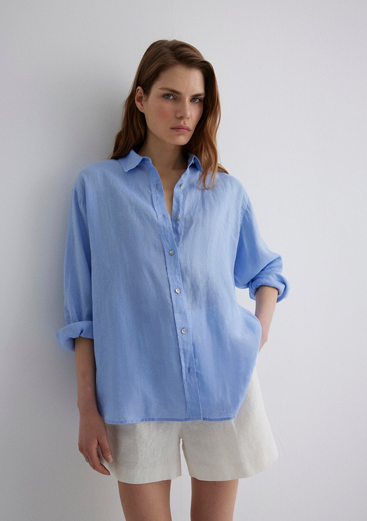 Blue Linen Shirt