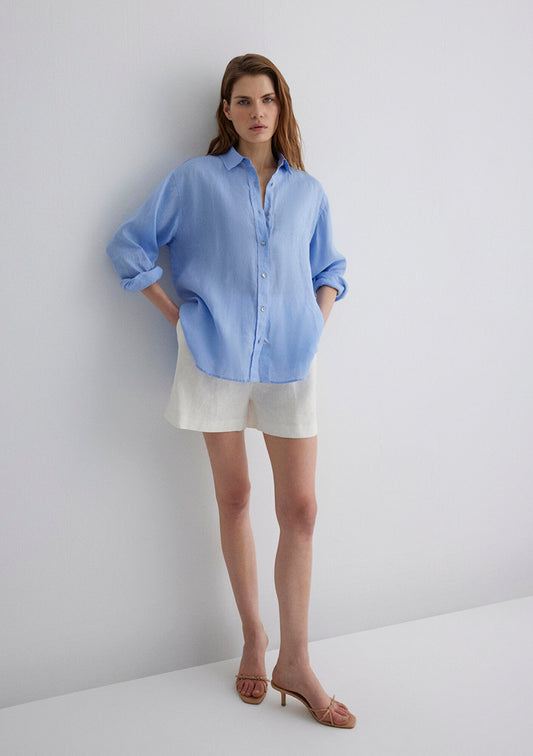 Blue Linen Shirt