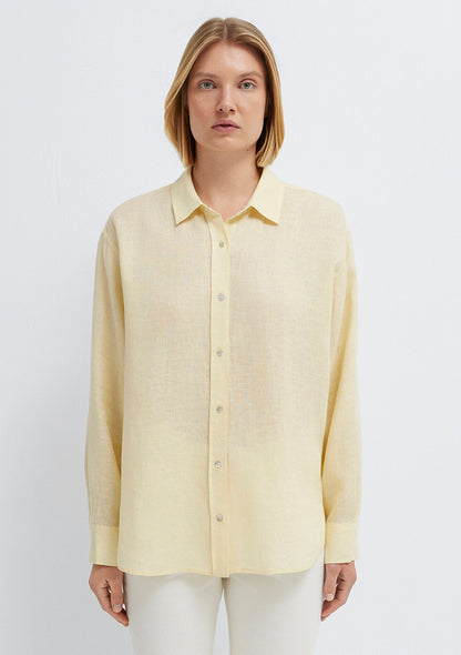 Linen Mix Beige Shirt