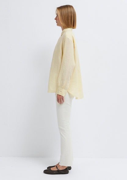 Linen Mix Beige Shirt