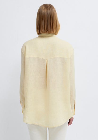 Linen Mix Beige Shirt