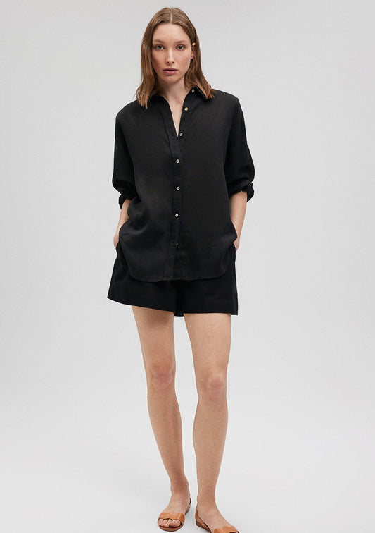 Black Linen Shirt