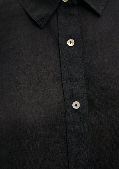 Black Linen Shirt