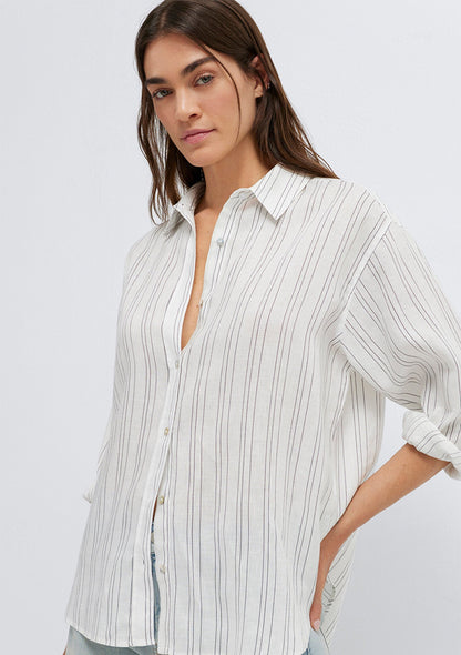 Linen Mix Black Shirt
