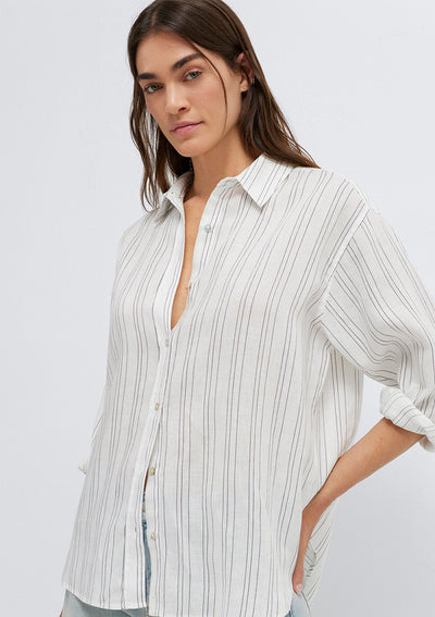 Linen Mix Black Shirt