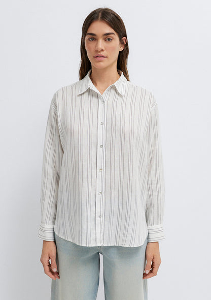 Linen Mix Black Shirt