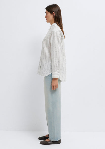 Linen Mix Black Shirt