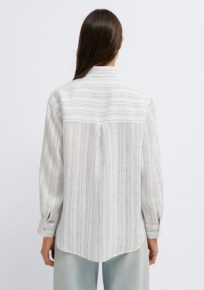 Linen Mix Black Shirt