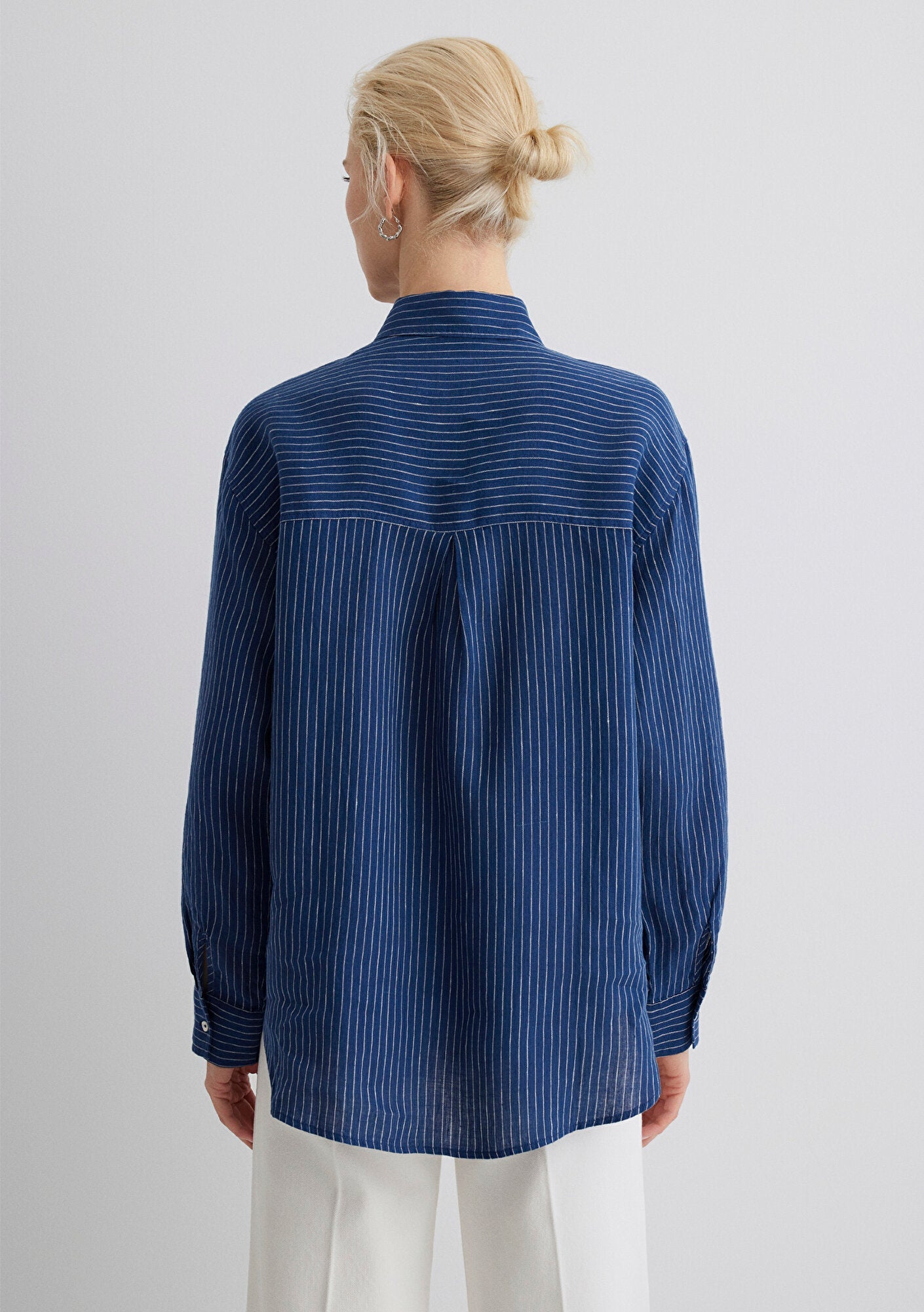 Striped Navy Linen Shirt
