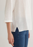 V Neck Ecru Blouse