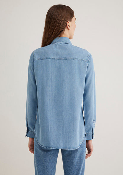 Betty Light Blue Gold Jean Shirt