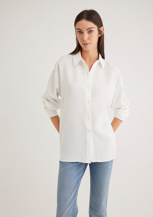 Lux Touch White Modal Shirt