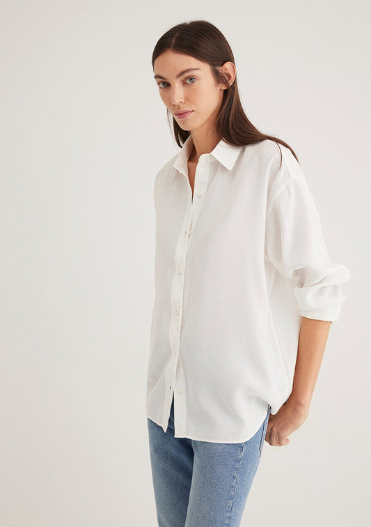 Lux Touch White Modal Shirt