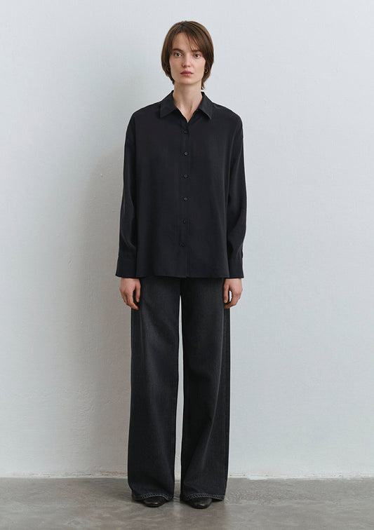 Lux Touch Black Modal Shirt