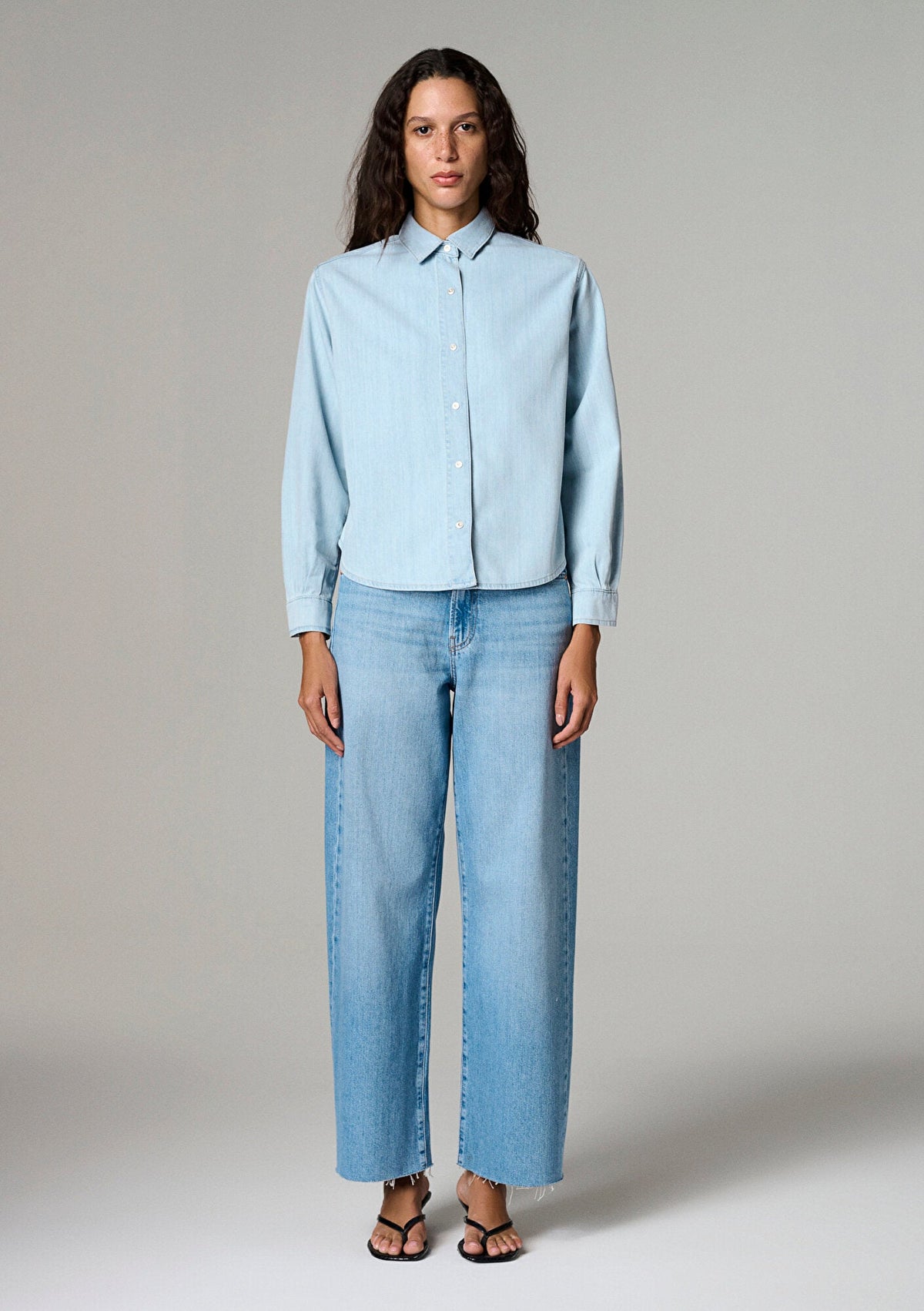 Carlia Classic Denim Light Blue Jean Shirt