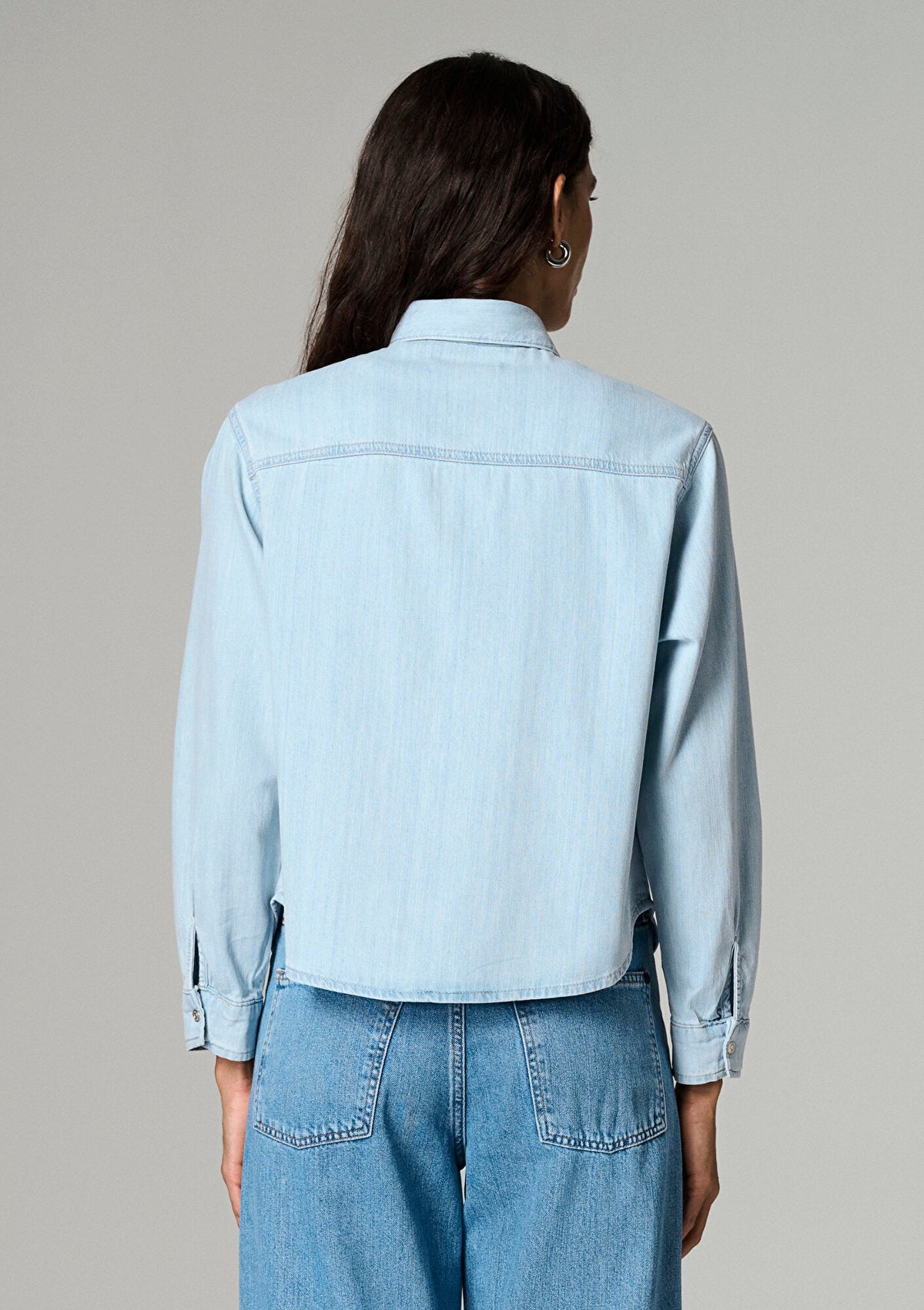 Carlia Classic Denim Light Blue Jean Shirt