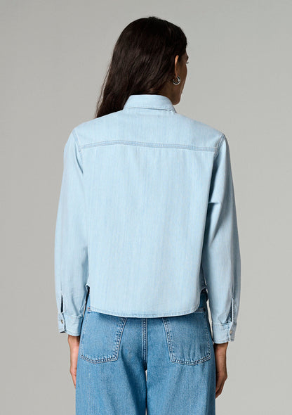 Carlia Classic Denim Light Blue Jean Shirt