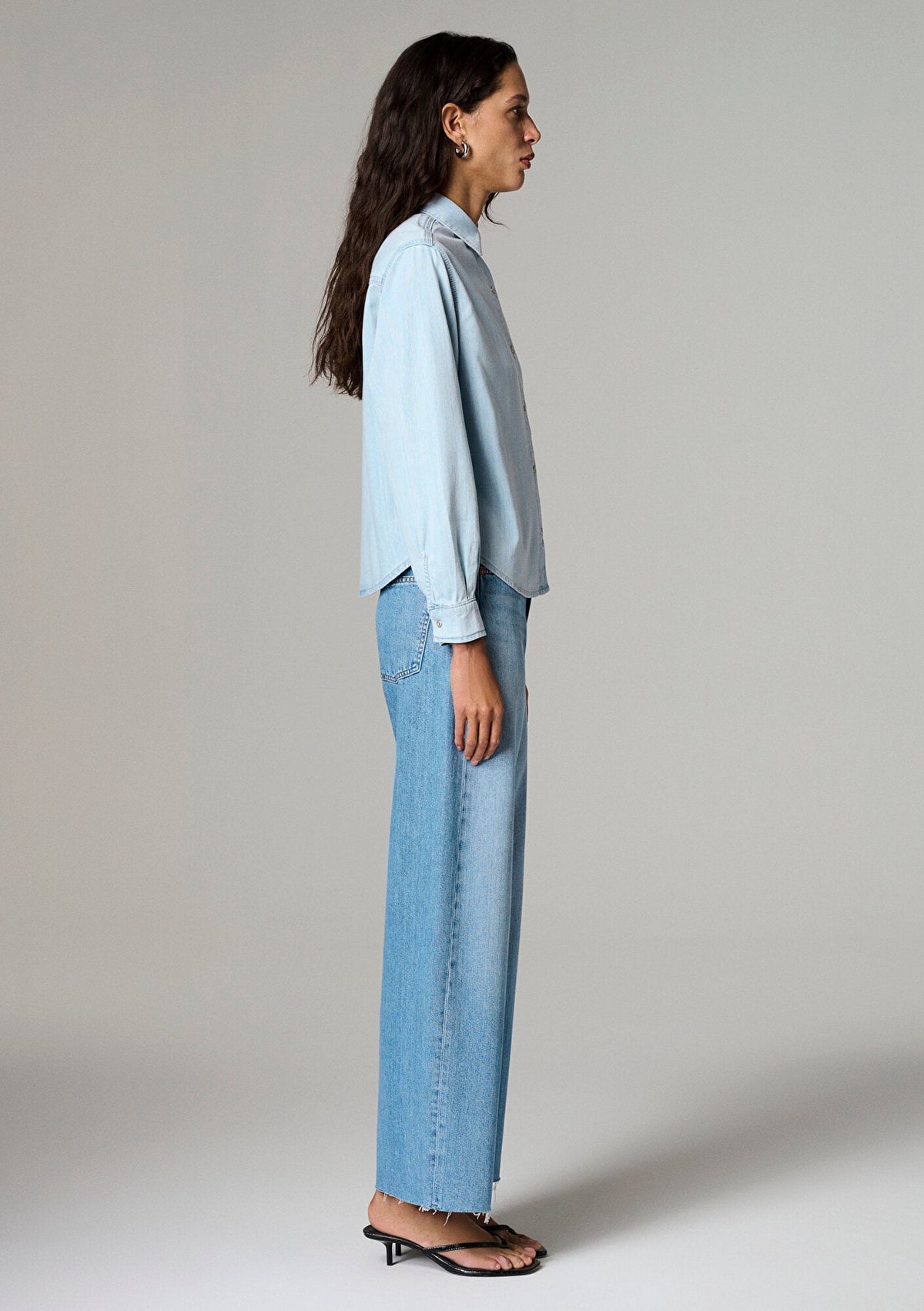 Carlia Classic Denim Light Blue Jean Shirt