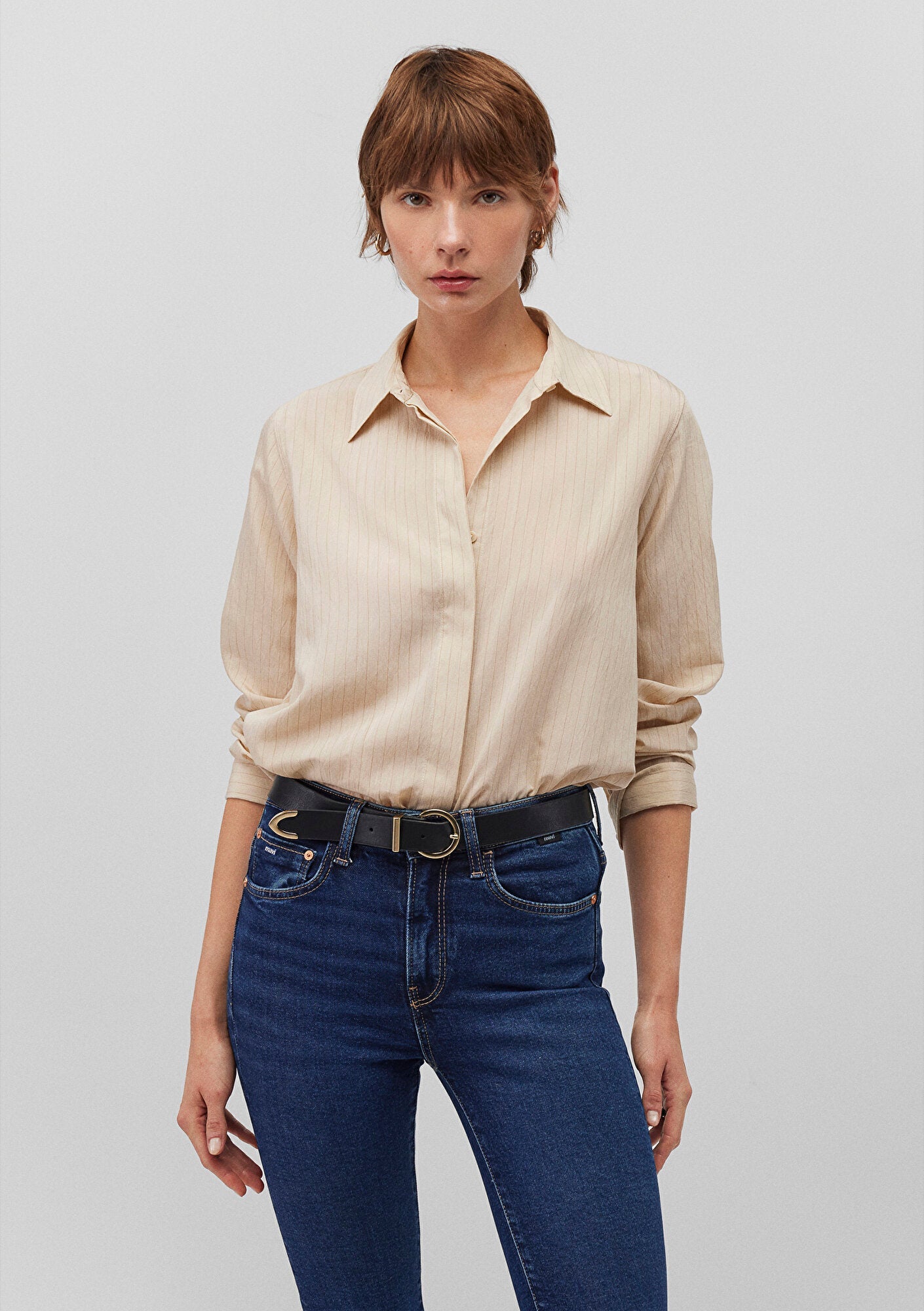 White Striped Shirt