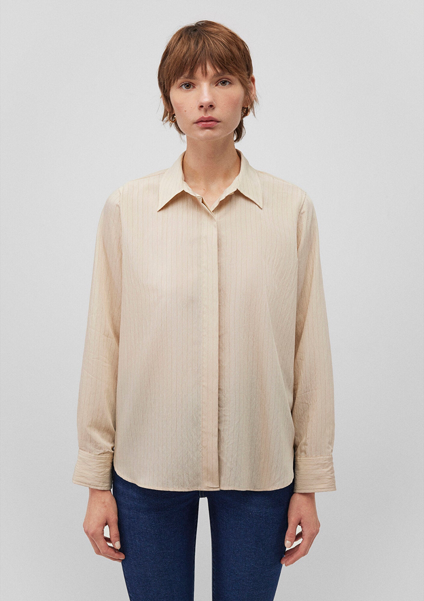 White Striped Shirt