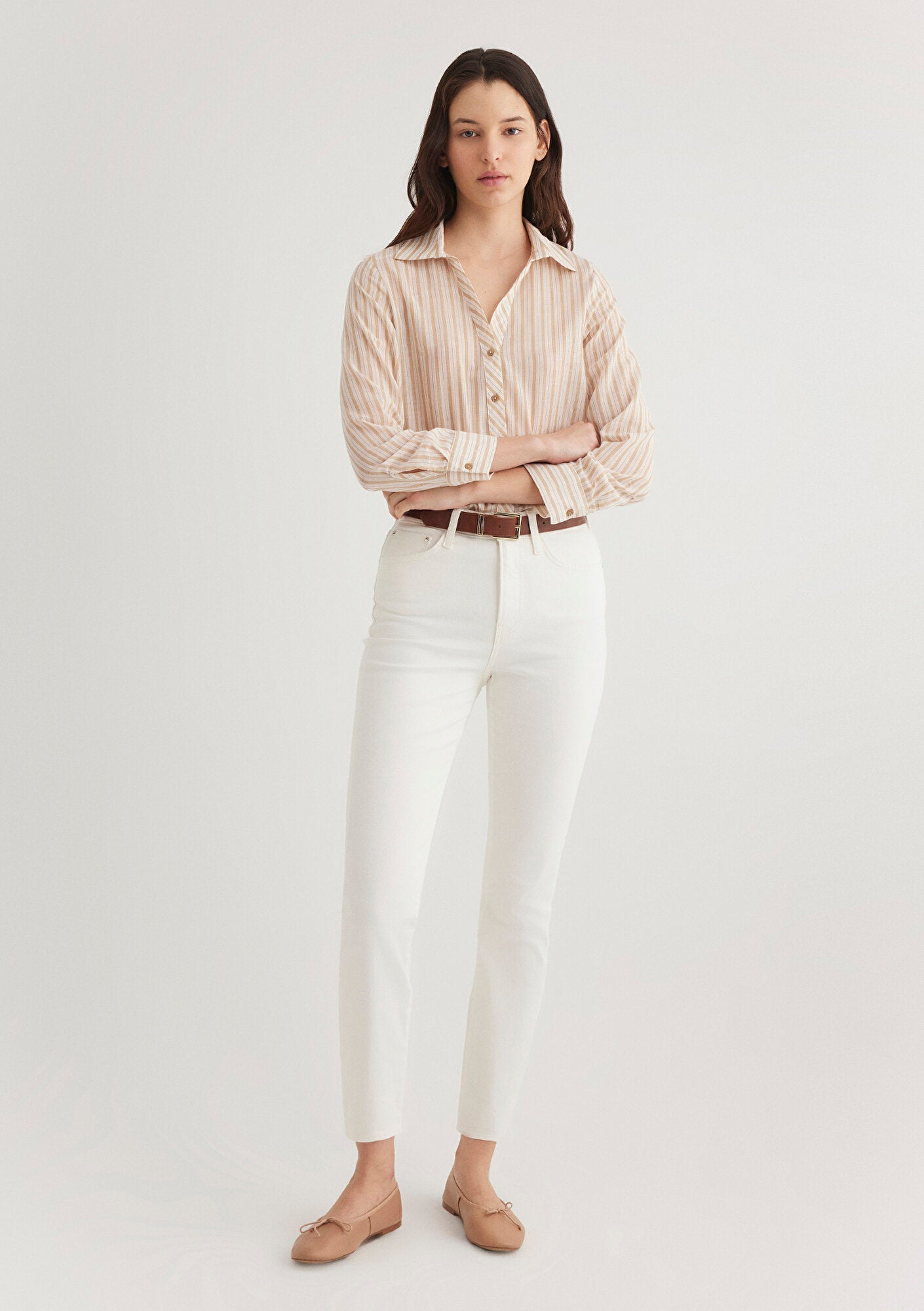Brown Striped Shirt