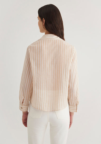 Brown Striped Shirt