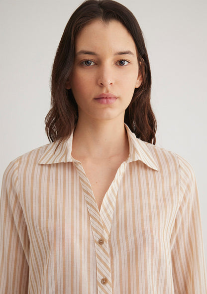 Brown Striped Shirt